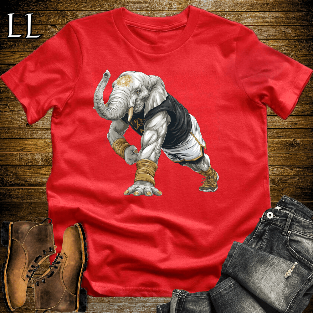 Gym Beast White Elephant Pushup Red | Upper Body Tee