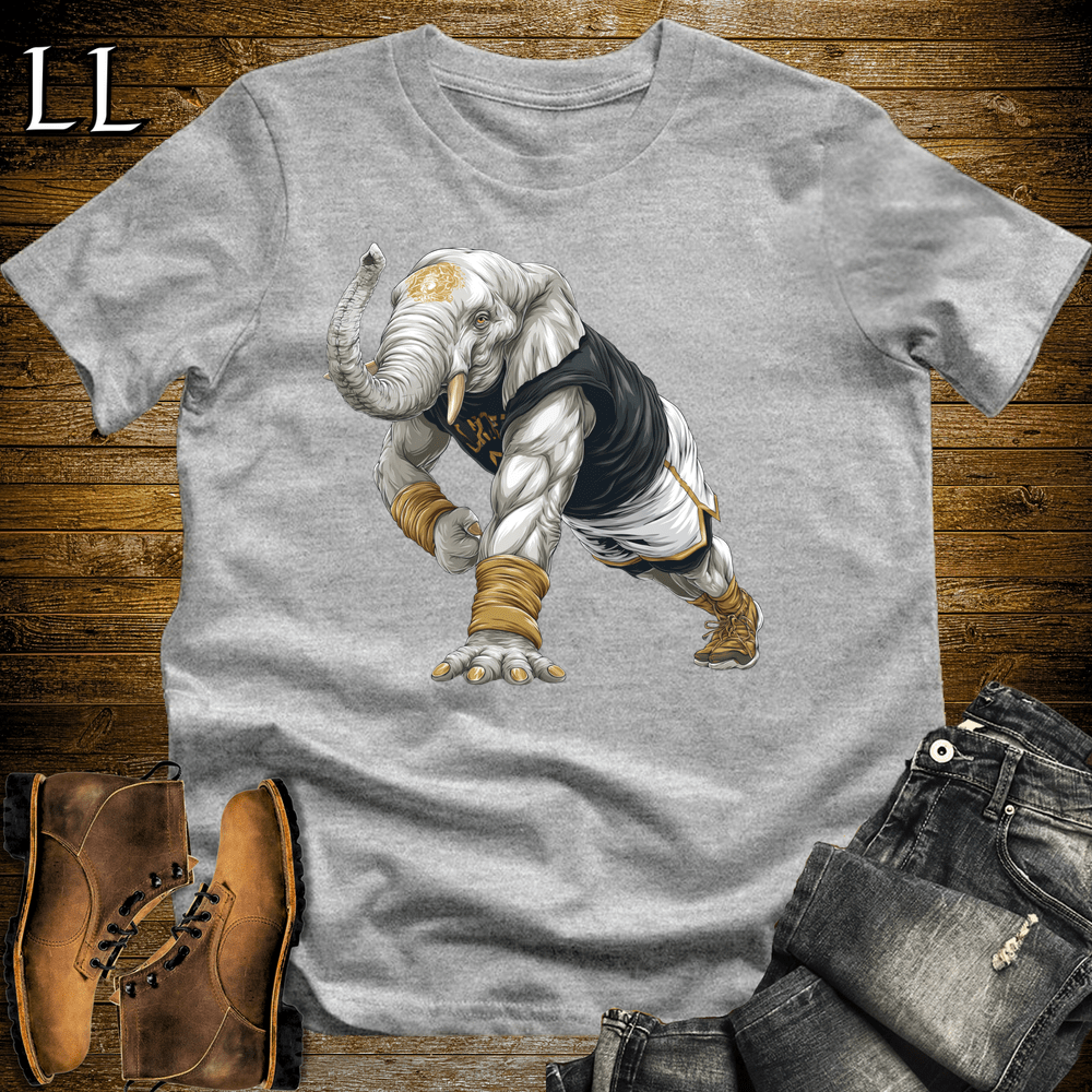 Gym Beast Pushup White Elephant Sport Grey | Pushup White Elephant Gym Beast Tee