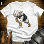 Gym Beast White Elephant Pushup White | Upper Body Tee