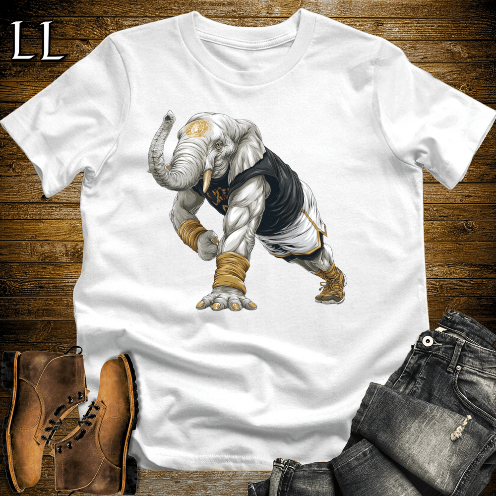 Gym Beast Pushup White Elephant White | Pushup White Elephant Gym Beast Tee