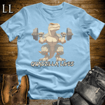 Gym Beast Quadzilla Lives Light Blue | Leg Day Shirt