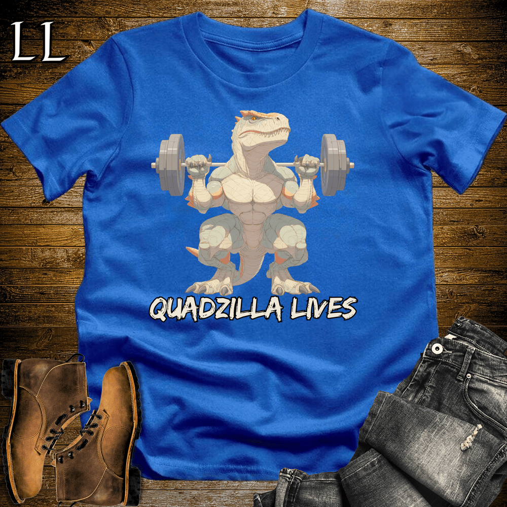 Gym Beast Quadzilla Lives Royal | Leg Day Shirt