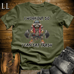 Gym Beast Racoon Workout Military Green | Funny Gym Tee