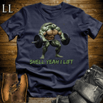 Gym Beast Shell Yeah I Lift Navy | Funny Gym Quote Tee