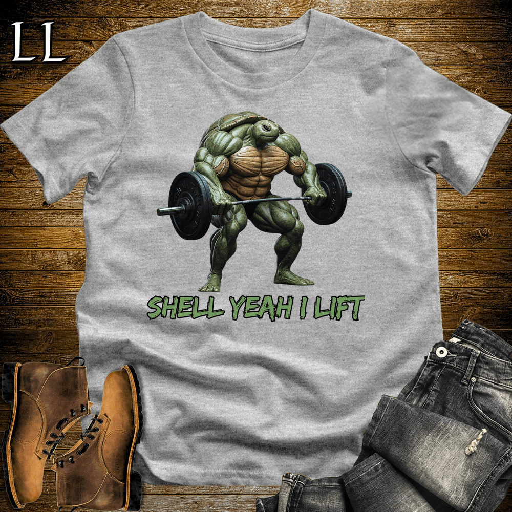 Gym Beast Shell Yeah I Lift Sport Grey | Funny Gym Quote Tee