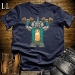 Gym Beast Shoulder Press Aqua Elephant Navy | Elephant Gym Shirt