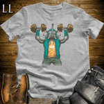 Gym Beast Shoulder Press Aqua Elephant Sport Grey | Elephant Gym Shirt