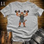 Gym Beast Shoulder Press Bengal Tiger Sport Grey | Tiger Gym Shirt