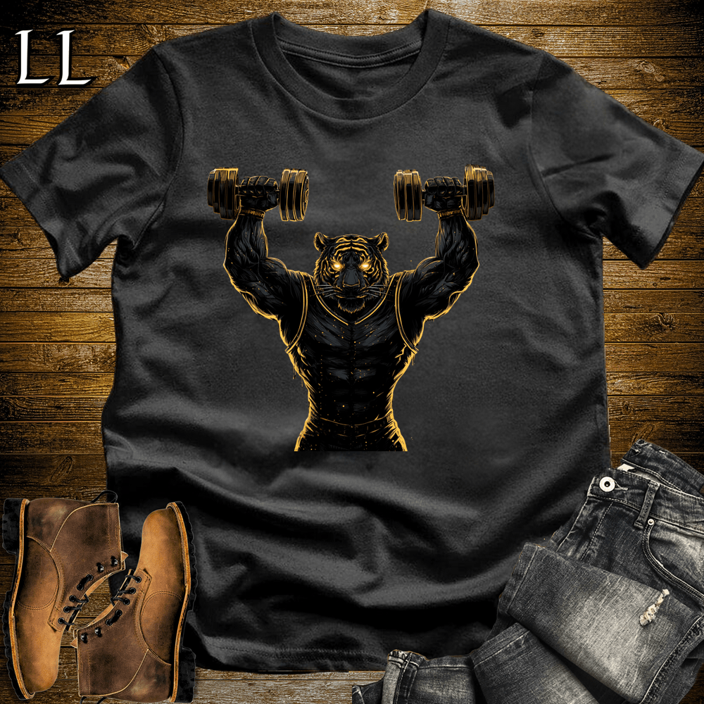 Gym Beast Black Tiger Black | Shoulder Press Tee