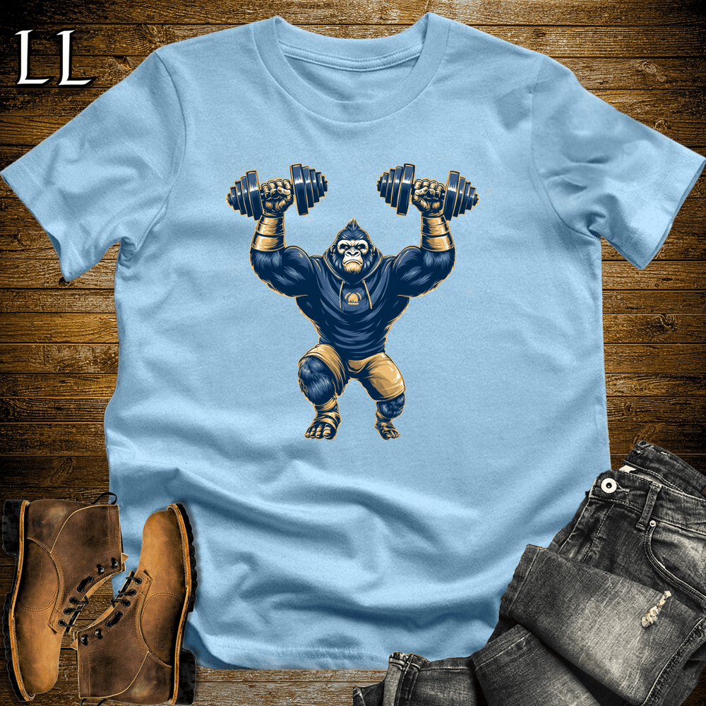 Gym Beast Shoulder Press Navy Gorilla - Light Blue - LegacyLayers