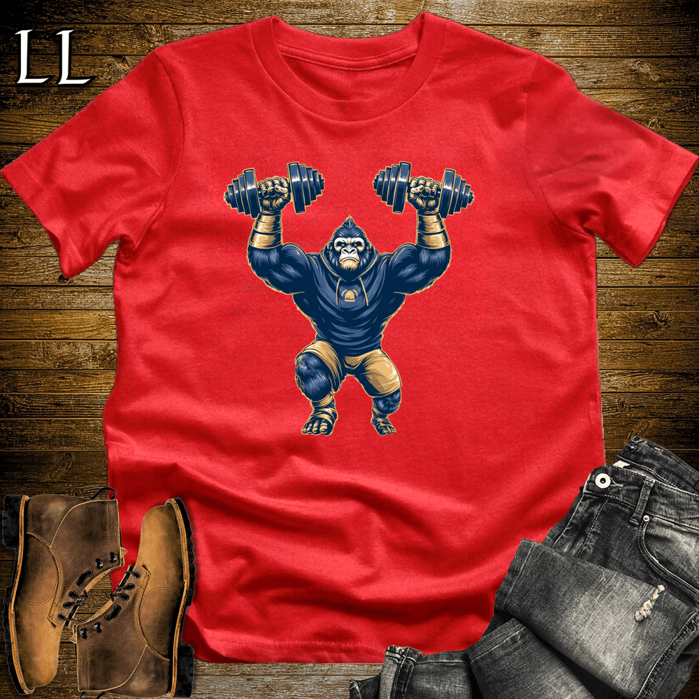 Gym Beast Shoulder Press Navy Gorilla - Red - LegacyLayers