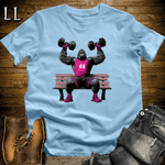 Gym Beast Shoulder Press Pink Gorilla Light Blue | Lift Tee