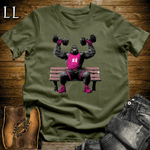 Gym Beast Shoulder Press Pink Gorilla Military Green | Lift Tee