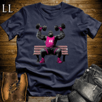 Gym Beast Shoulder Press Pink Gorilla Navy | Lift Tee