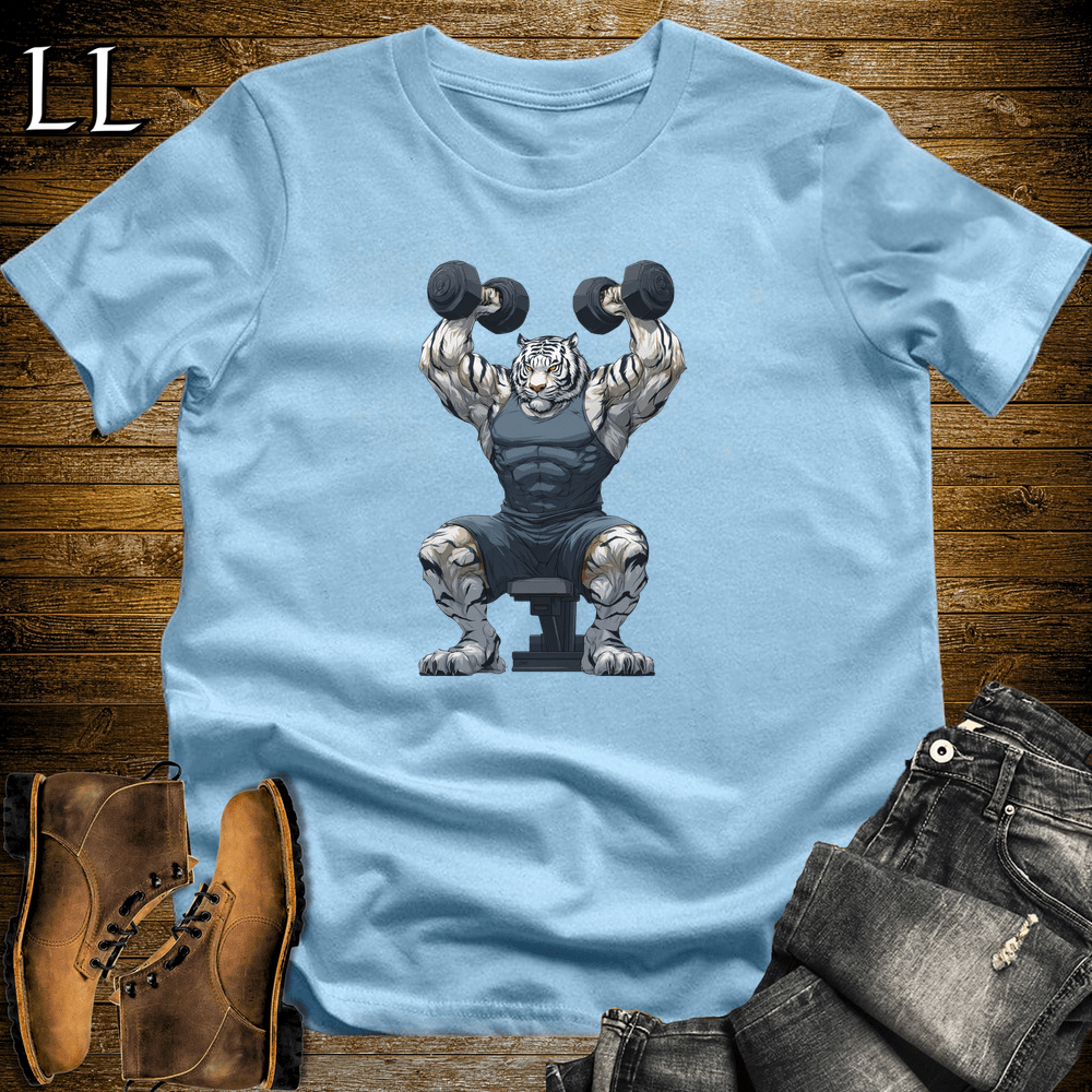Gym Beast Shoulder Press Siberian Tiger - Light Blue - LegacyLayers