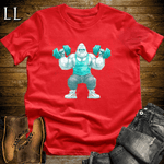 Shoulder Press White Gorilla Red | Gym Beast Tee