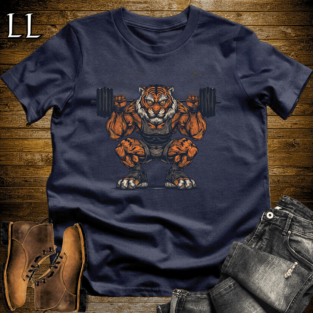 Squat Bengal Tiger Navy | Gym Beast Gift Tee