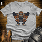 Squat Bengal Tiger Sport Grey | Gym Beast Gift Tee