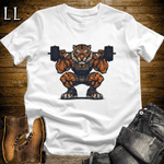 Squat Bengal Tiger White | Gym Beast Gift Tee