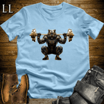 Squat Black Tiger Light Blue | Gym Beast Gift Tee