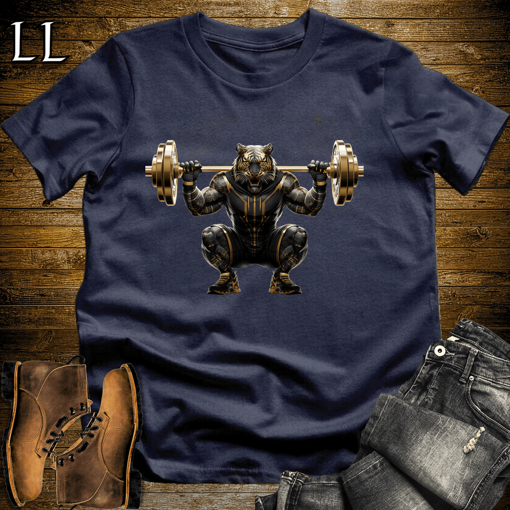 Squat Black Tiger Navy | Gym Beast Gift Tee