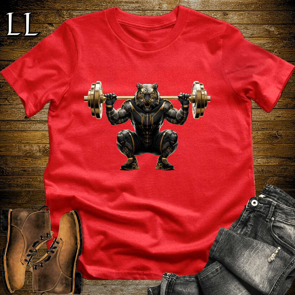 Squat Black Tiger Red | Gym Beast Gift Tee