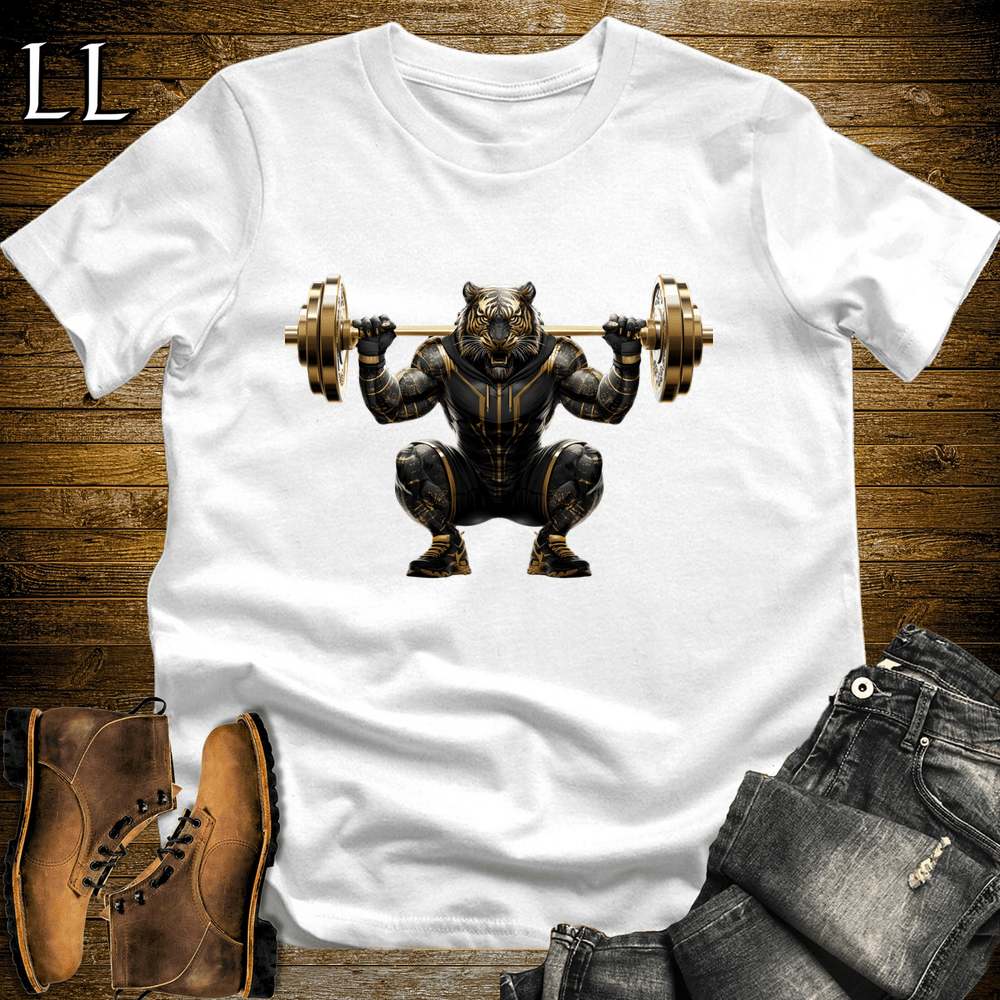 Squat Black Tiger White | Gym Beast Gift Tee