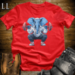 Squat Blue Elephant Red | Gym Beast Gift Tee