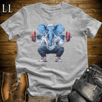 Squat Blue Elephant Sport Grey | Gym Beast Gift Tee