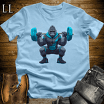 Squat Blue Gorilla Light Blue | Gym Beast Gift Tee