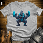 Squat Blue Gorilla Sport Grey | Gym Beast Gift Tee