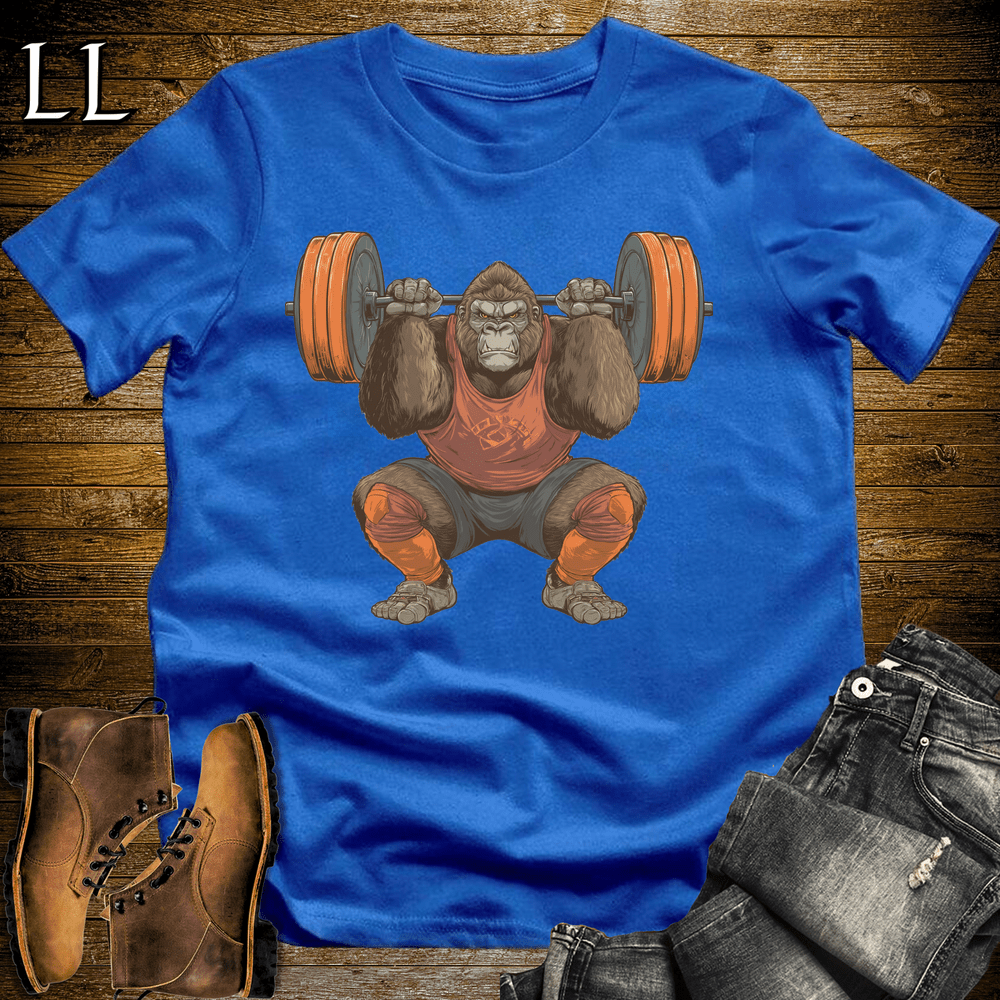 Squat Brown Gorilla Royal | Gym Beast Gift Tee