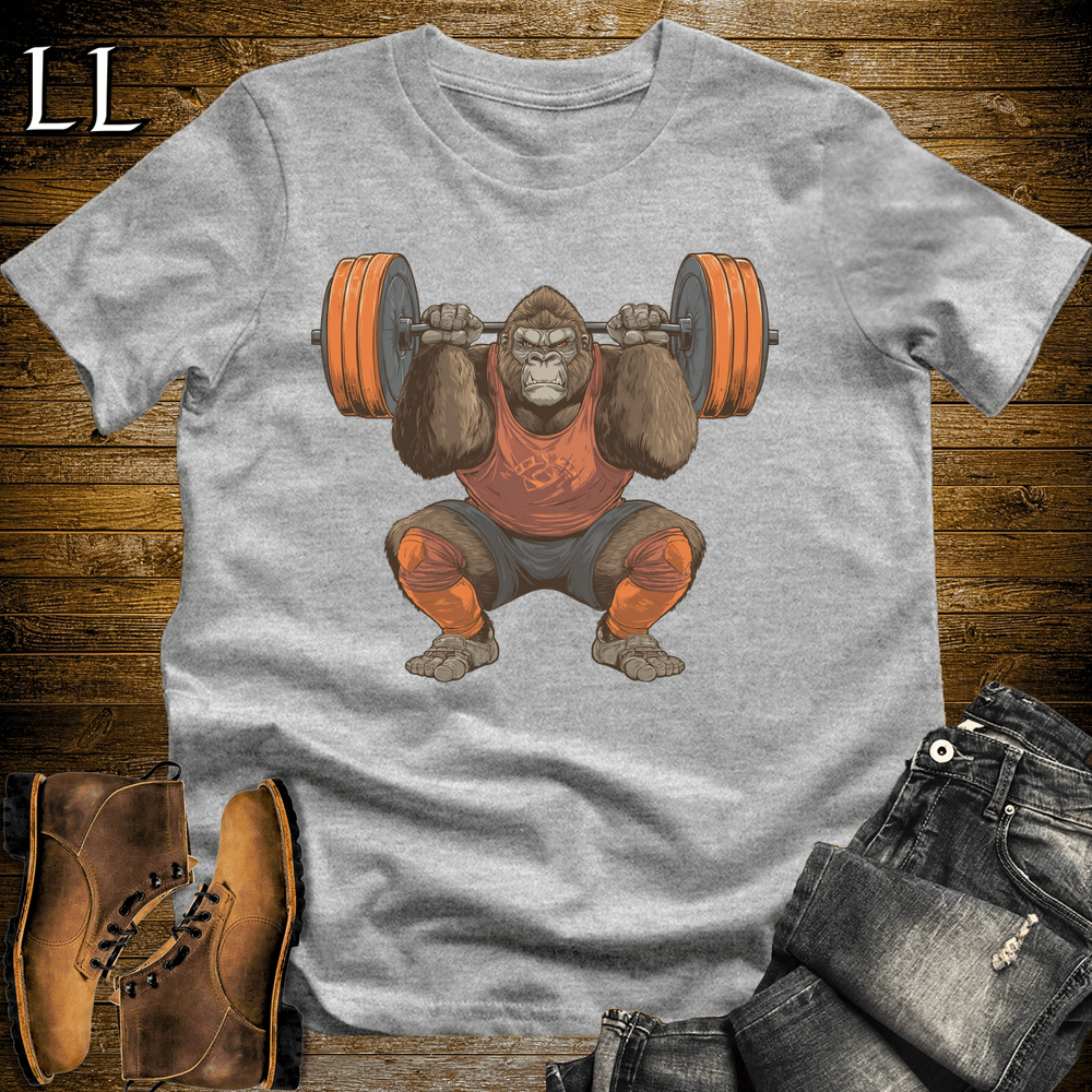 Squat Brown Gorilla Sport Grey | Gym Beast Gift Tee