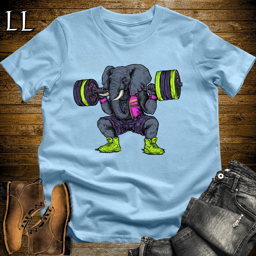 Gym Beast Squat Neon Elephant - Light Blue - LegacyLayers