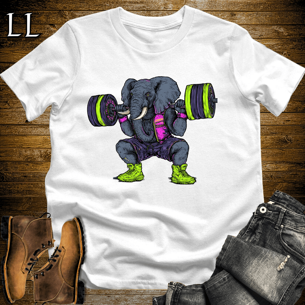 Gym Beast Squat Neon Elephant White | Squat Neon Elephant