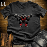 Squat Red Gorilla Black | Gym Beast Gift Tee