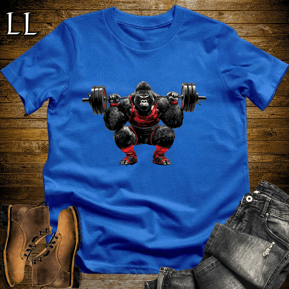 Squat Red Gorilla Royal | Gym Beast Gift Tee