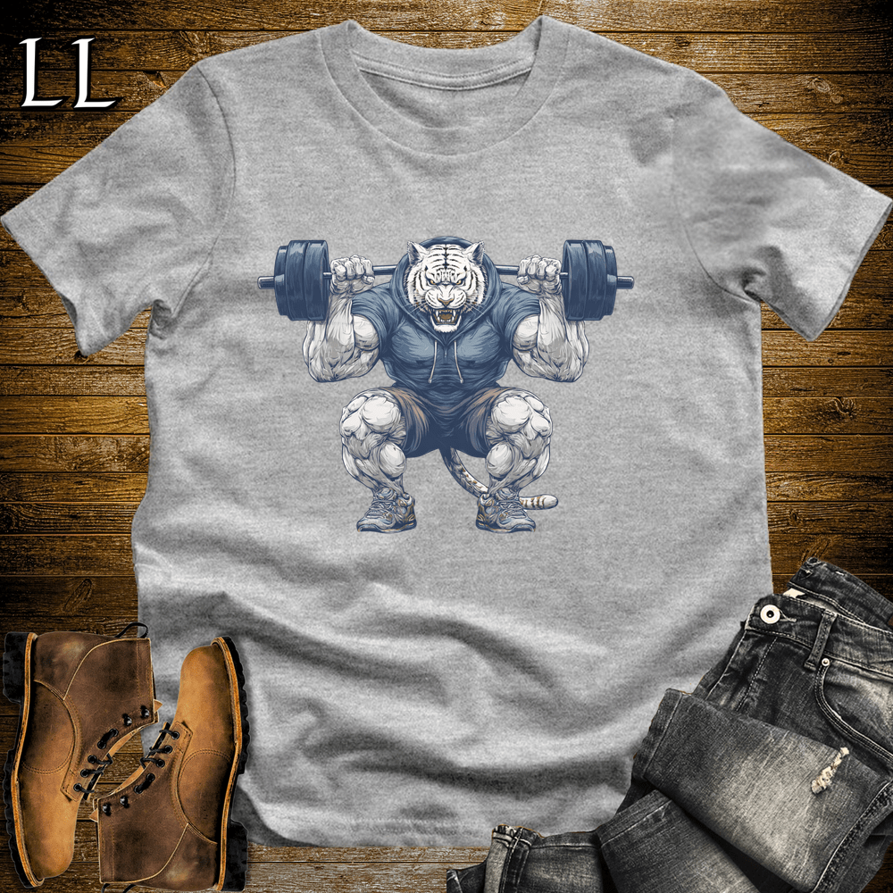 Squat Siberian Tiger Sport Grey | Gym Beast Gift Tee