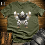 Gym Beast Squat White Gorilla Military Green | Leg Day Tee