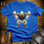 Gym Beast Squat White Gorilla Royal | Leg Day Tee