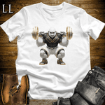 Gym Beast Squat White Gorilla White | Leg Day Tee