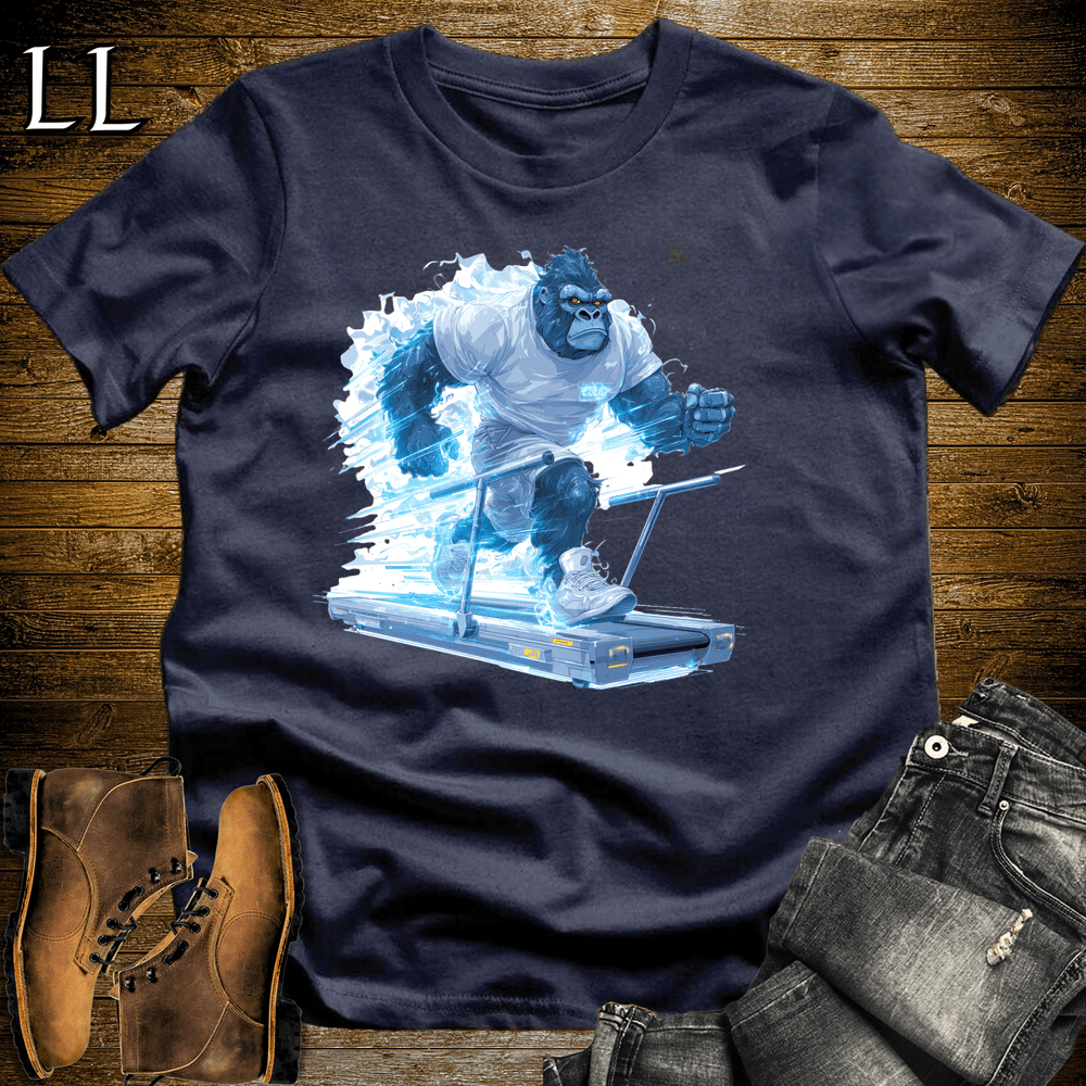 Gym Beast Treadmill Blue Gorilla Navy | Cardio Tee