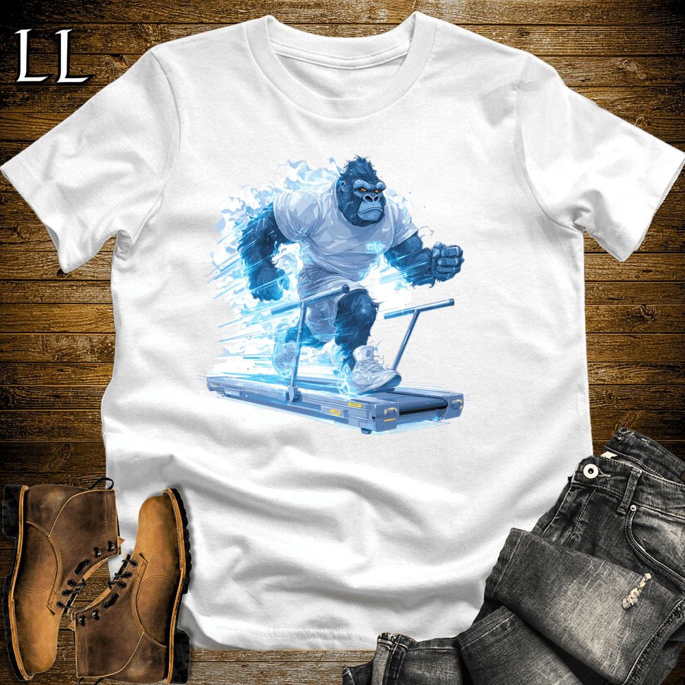 Gym Beast Treadmill Blue Gorilla White | Cardio Tee