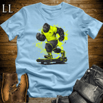 Gym Beast Treadmill Green Gorilla Light Blue | Runner Tee