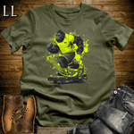 Gym Beast Treadmill Green Gorilla Military Green | Runner Tee