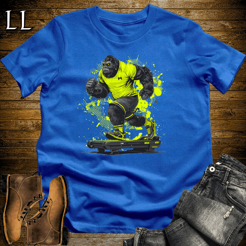 Gym Beast Treadmill Green Gorilla Royal | Runner Tee