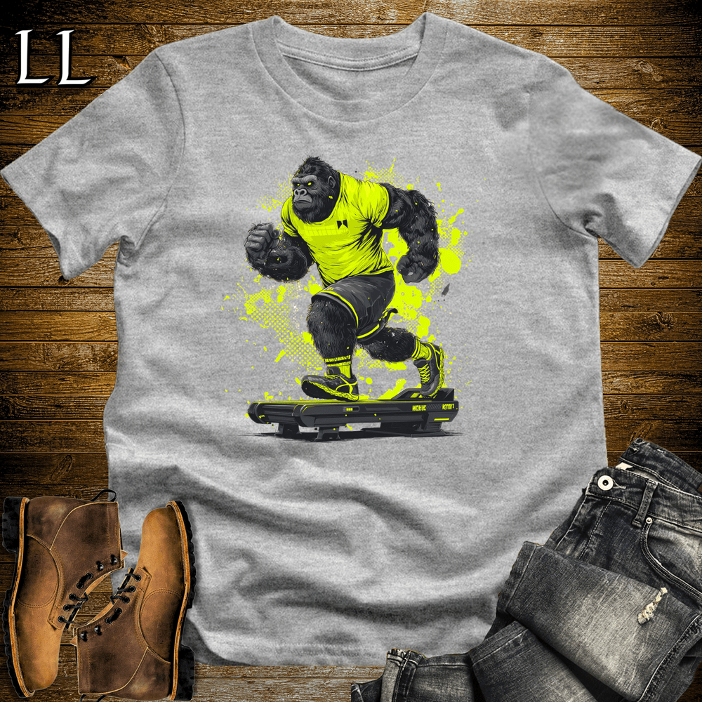 Gym Beast Treadmill Green Gorilla Sport Grey | Runner Tee