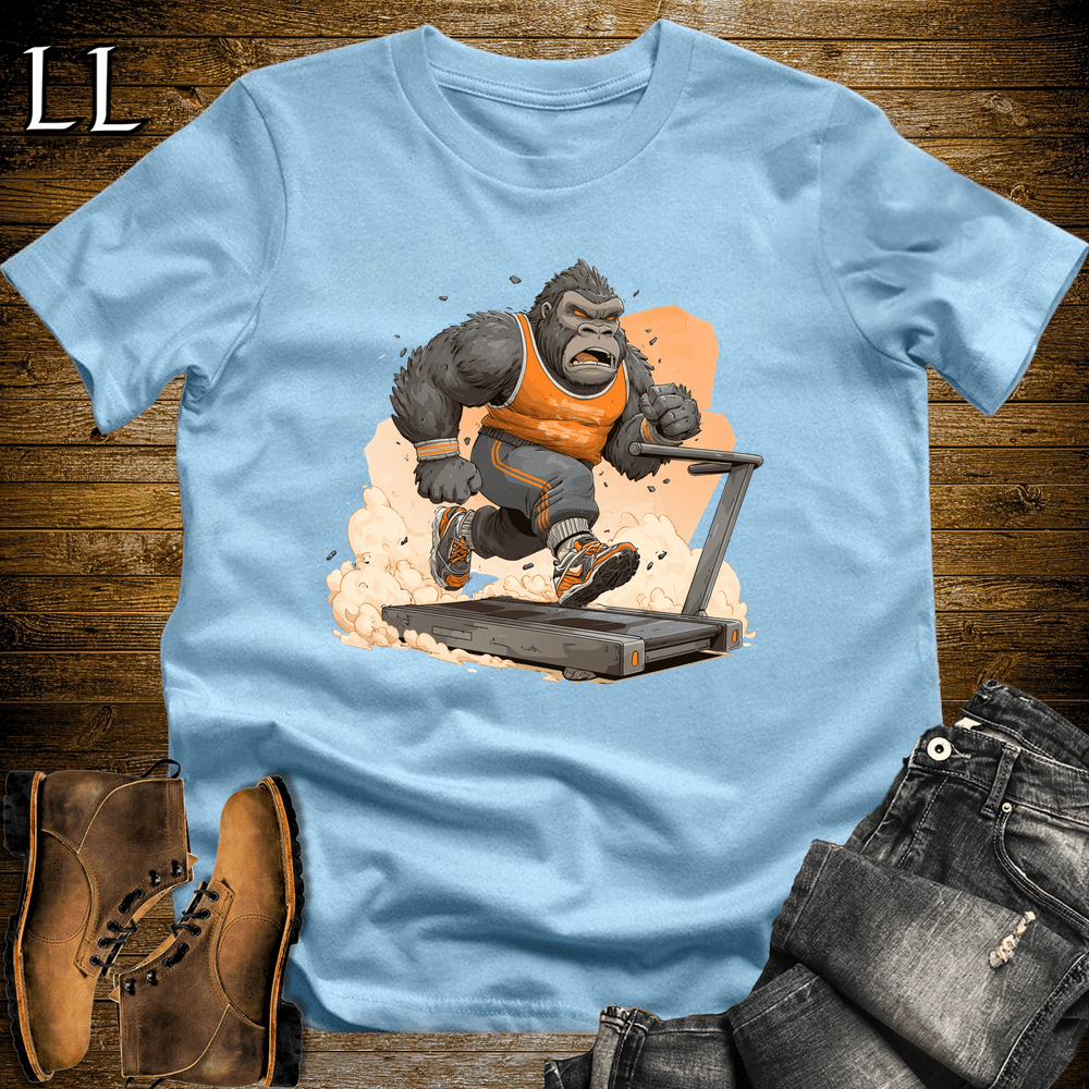 Gym Beast Treadmill Orange Gorilla Light Blue | Cardio Tee