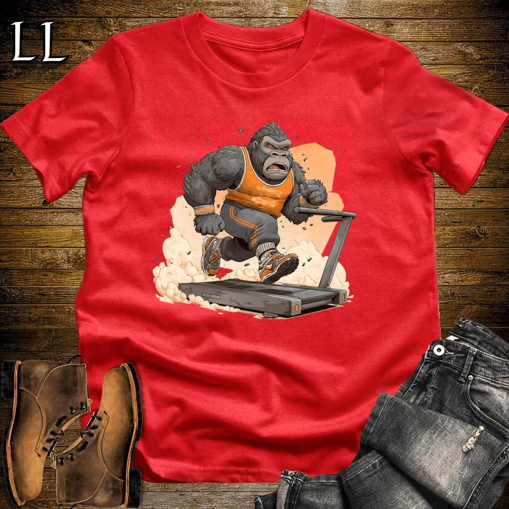 Gym Beast Treadmill Orange Gorilla Red | Cardio Tee