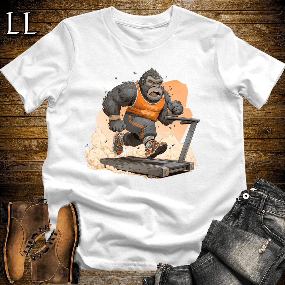 Gym Beast Treadmill Orange Gorilla White | Cardio Tee